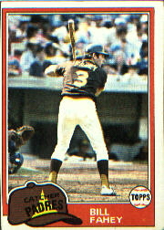 1981 Topps Baseball Cards      653     Bill Fahey